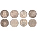 George I to George IV, Shillings (4), 1723 ssc, 1737, rose and plumes, 1745 lima, 1826 [4]....