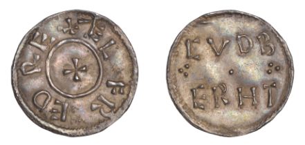 Kings of Wessex, Alfred the Great (871-99), Penny, Phase III, Two Line type, Mercian dies, C...