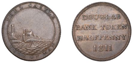 Isle of Man, DOUGLAS, Douglas Bank Co., Halfpenny, 1811, 6.20g/12h (Prid. 57; W 2061). Good...