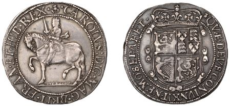 Charles I (1625-1649), Third coinage, Falconer's Anonymous issue, Thirty Shillings, mm. leav...