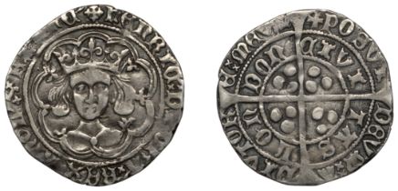 Henry VI (First reign, 1422-1461), Leaf-Trefoil issue, Class A, Groat, London, mm. crosses I...
