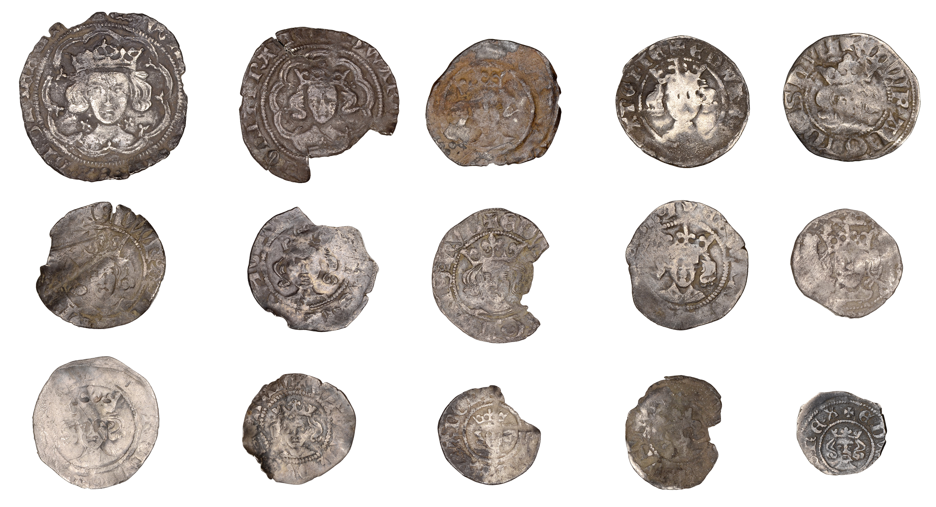 Edward III, Third coinage, Farthing, London, 0.30g/10h (N 1135/1; S 1562); together with oth...