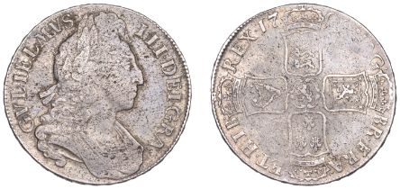 William III (1694-1702), Crown, 1700, third bust, edge decimo tertio (ESC 1011; S 3474). Abo...