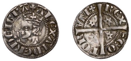 Alexander III (1249-1286), Second coinage, Sterling, class Mb, four mullets of six points, 1...