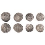 Richard II, Halfpence (2), both Intermediate coinage, London, 0.51g/12h, 0.47g/4h (N 1332a;...