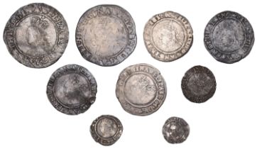 Elizabeth I, Shillings (2), both mm. martlet; sixpences (4), 1561 mm. pheon, 1566 mm. portcu...