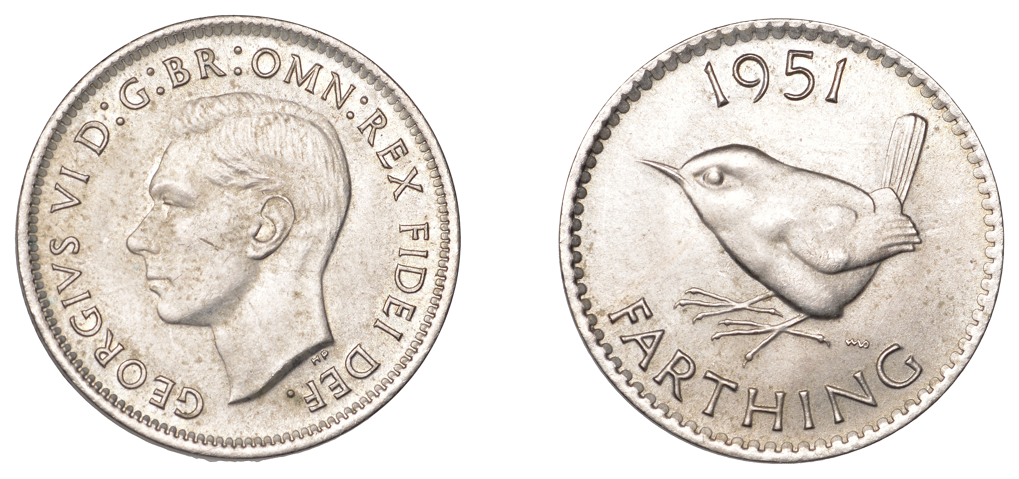 George VI (1936-1952), Trial Farthing, 1951, struck in copper-nickel, edge plain, 2.88g/12h....