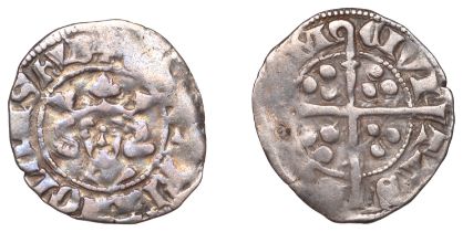 Edward II (1307-1327), Penny, class 12, Durham, Bp Kellawe, mm. cross pattee, crozier on rev...