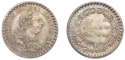 George III (1760-1820), Bank of England, Eighteen Pence, 1811 (ESC 2112; S 3771). About extr...