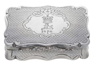 Of Indian Colonial interest: A Victoria silver snuff box, retailed by Hamilton & Co., Calcut...