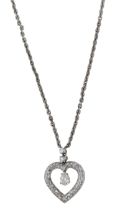 A diamond heart pendant, the openwork heart pavÃ©-set throughout with single-cut diamonds...