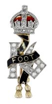 A Regimental sweetheart brooch for the 16th (Bedfordshire) Regiment of Foot, set with...