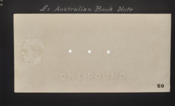 Commonwealth of Australia, watermarked papers for an intended issue of Â£1 and Â£5 of 1936, fe...