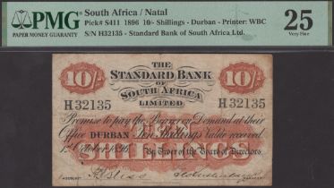 Standard Bank of South Africa Limited, 10 Shillings, 1 October 1896, serial number H32135, i...