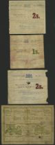 Siege of Mafeking, 1 Shilling, January 1900, serial number A1409, 2 Shillings (2), January a...