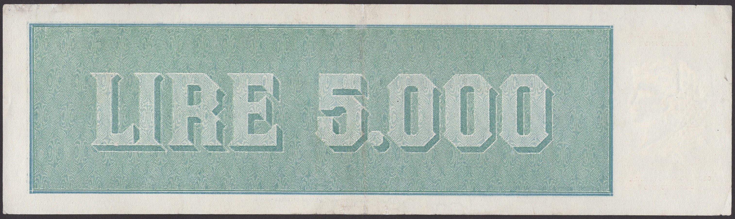 Banca d'Italia, 5000 Lire, 4 August 1945, serial number 7938640, Einaudi and Urbini... - Bild 2 aus 2