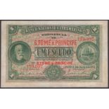 Banco Nacional Ultramarino, St Thomas & Prince, 1 Escudo, 1 January 1921, serial number...
