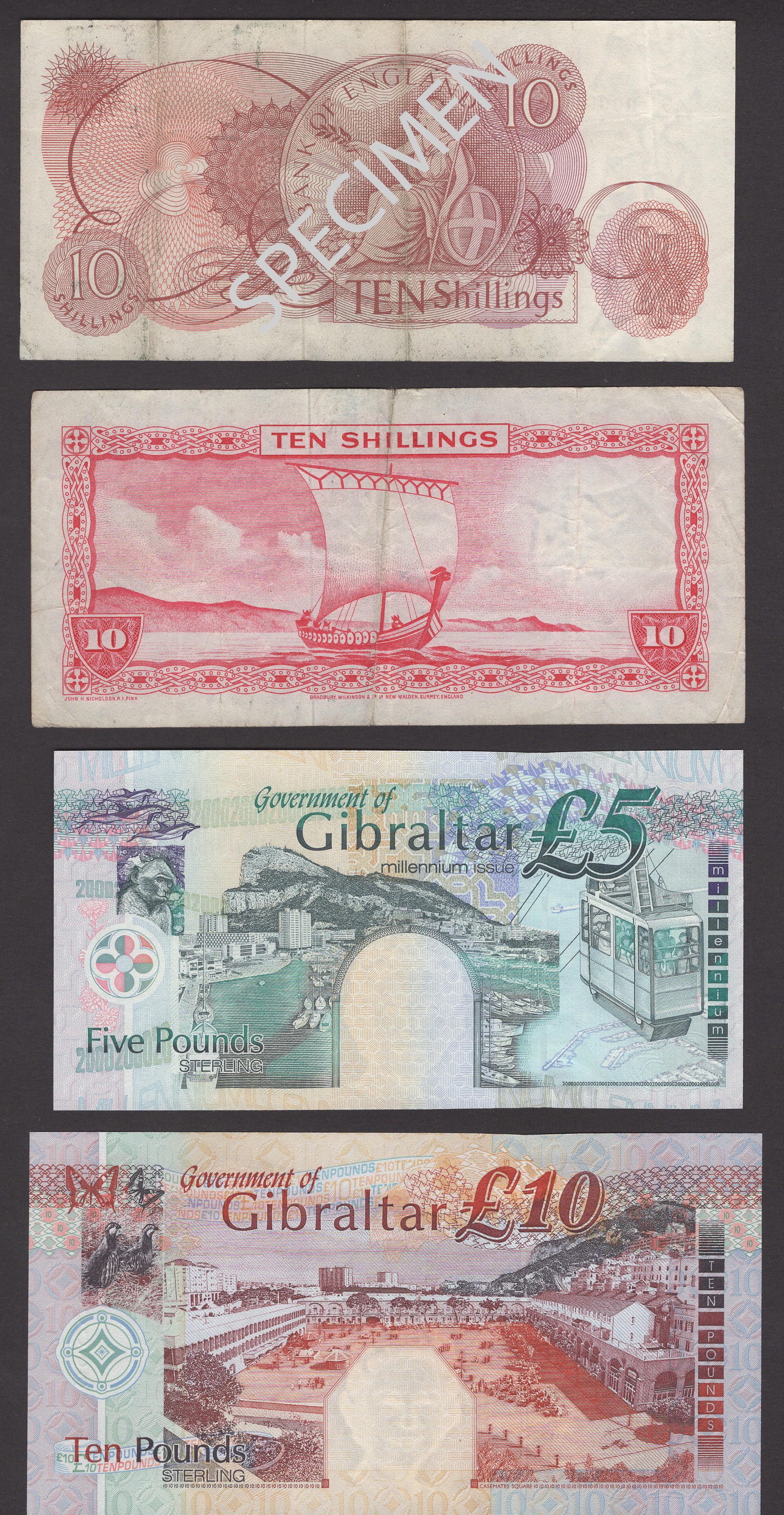A Small Group of Notes with interesting serial numbers comprising Government of Gibraltar,... - Image 2 of 2