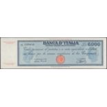 Banca d'Italia, 5000 Lire, 4 August 1945, serial number 7938640, Einaudi and Urbini...