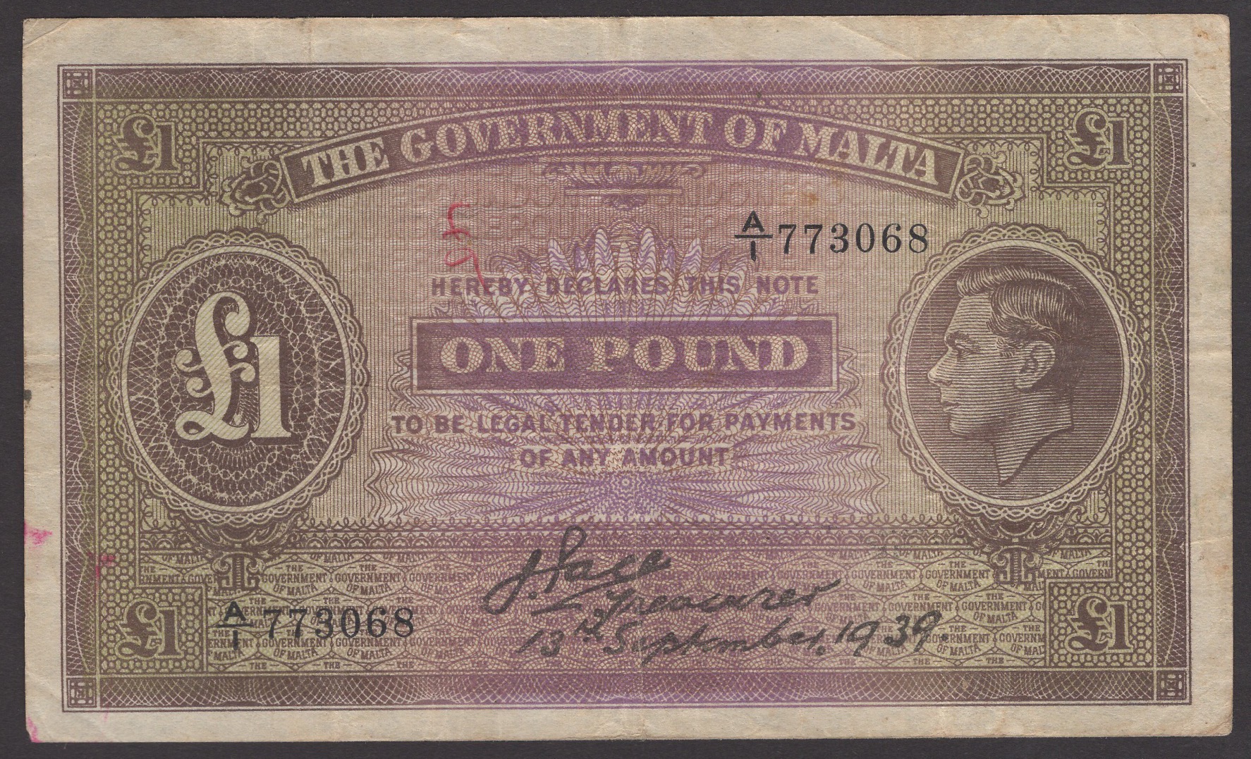 Government of Malta, 2 Shillings and 6 Pence, 5 Shillings, 10 Shillings and Â£1, all 13... - Image 3 of 4