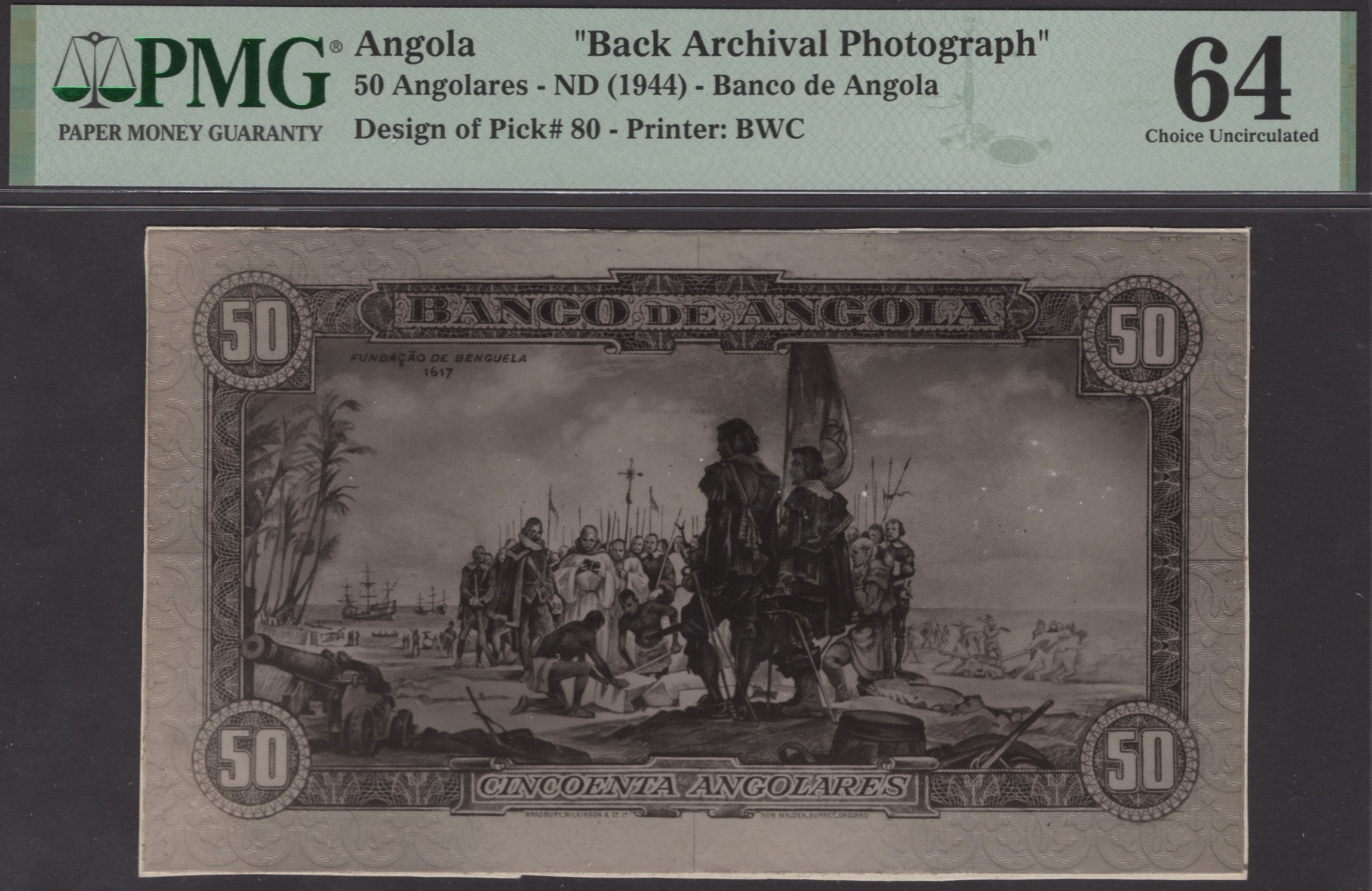 Banco de Angola, obverse and reverse monochrome photographs showing designs for the 50... - Image 3 of 4