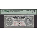 Government of Belize, obverse black and white die proof for $10, ND (1974), no serial...