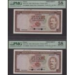 Banco Nacional Ultramarino, Timor, specimen 100 Escudos (3), 2 January 1959, all serial...