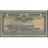 Volksas Bank, Southwest Africa, 10 Shillings, 4 June 1952, serial number K/2 52021,...