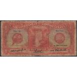 Government of British Guiana, $1, 1 January 1929, serial number D/7 31737, Waddington,...