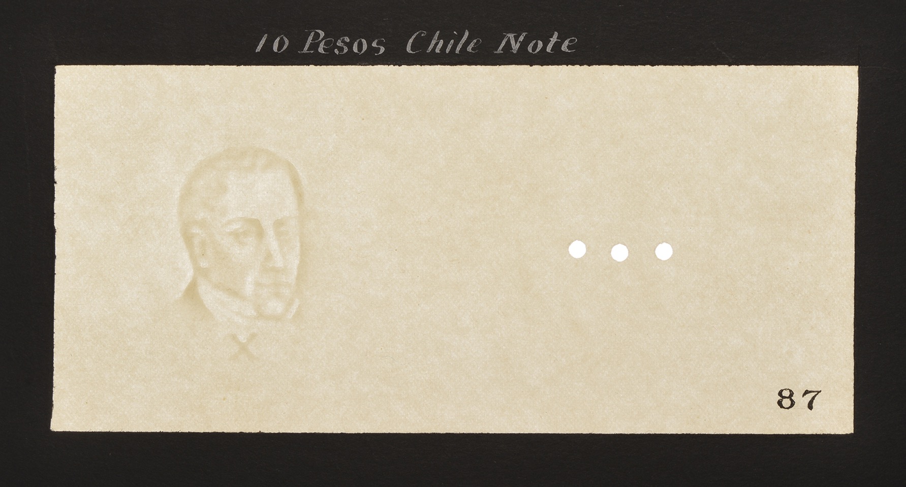 Banco Central de Chile, watermarked paper for the 10 (3) and 20 Pesos (2), issue of... - Image 2 of 5