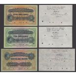 East African Currency Board, a set of uniface printers proofs from the 1938-51 Issues,...