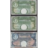 East African Currency Board, 10 Shillings (2), ND (1958-60), prefixes L13 and T13, also 20...