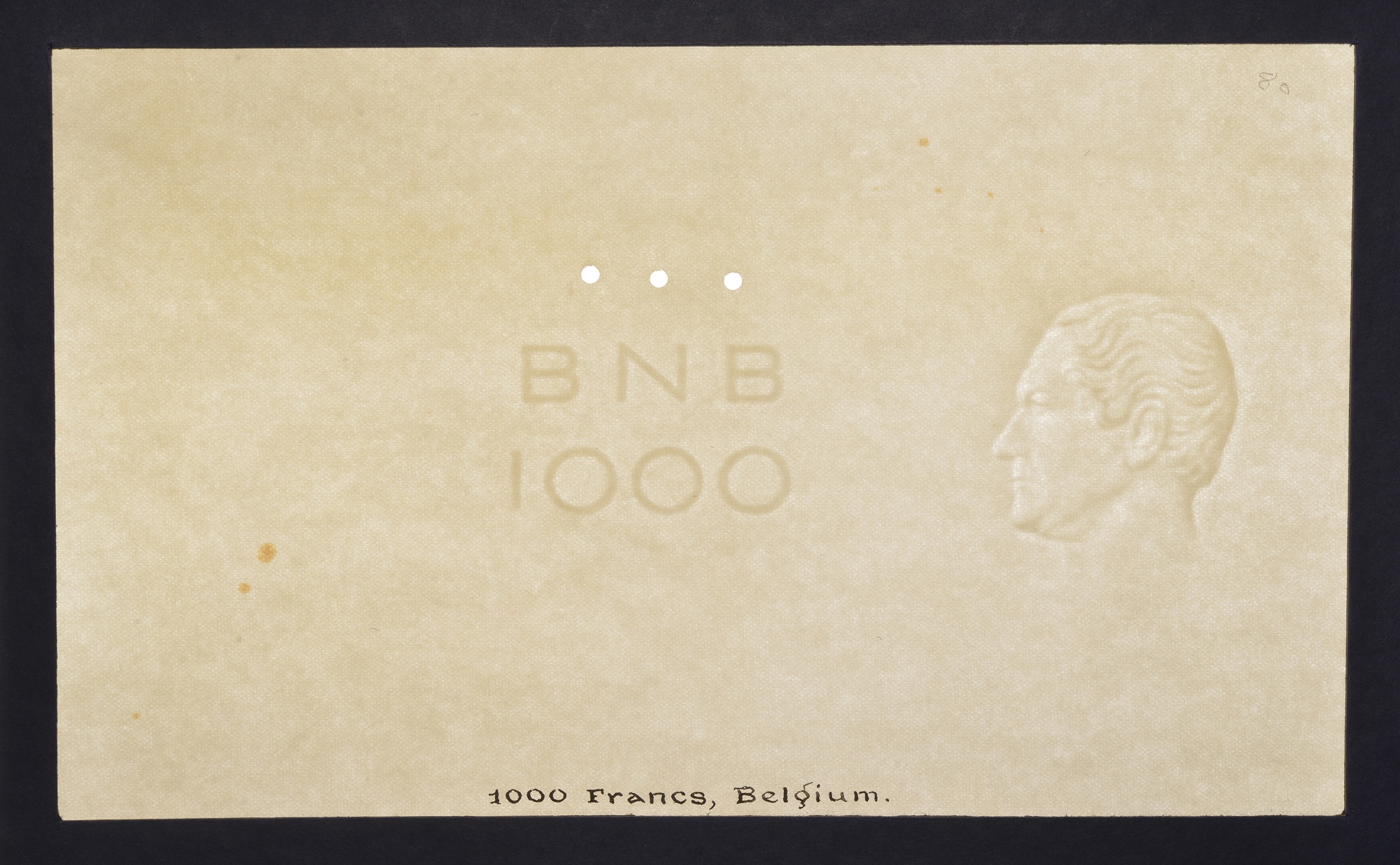 Banque Nationale de Belgique, watermarked papers for 5 Francs (3), 1922-38, 20 Francs (2),... - Image 9 of 9