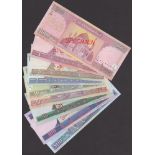 Afghanistan Bank, a full specimen set of the SH1381-83 (2002-04) issue, comprising 1, 2, 5,...