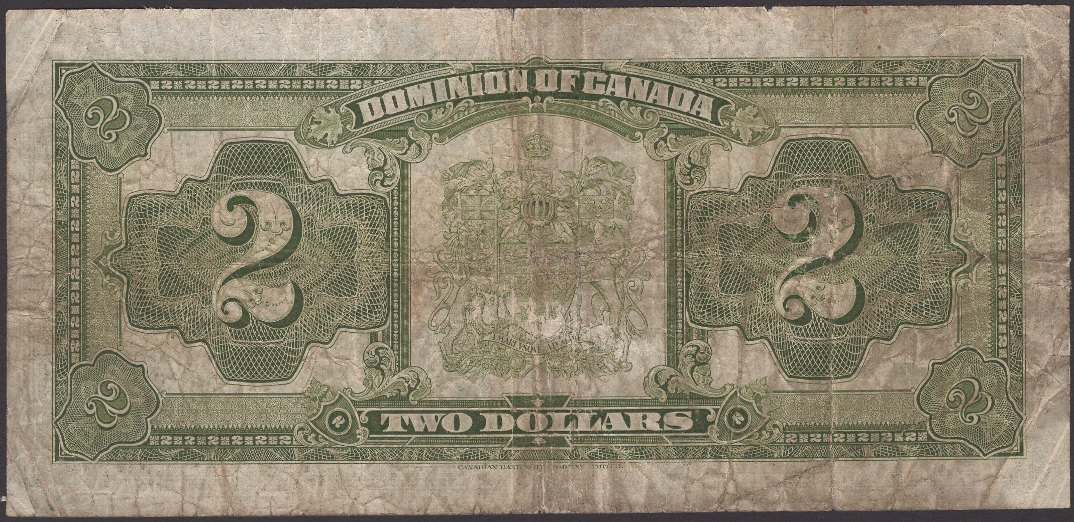 Dominion of Canada, $2, 23 June 1923, serial number A-672422, McCavour and Saunders... - Bild 2 aus 2