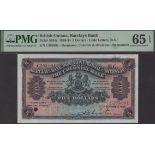 Barclays Bank, (Dominion, Colonial and Overseas), British Guiana, remainder $5, 1 September...