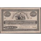 Bank of New South Wales, Moreton Bay, proof on card for Â£1, 18-, no signature or serial...