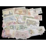 A group of more modern British and World banknotes, including Bank of England, Scotland,...