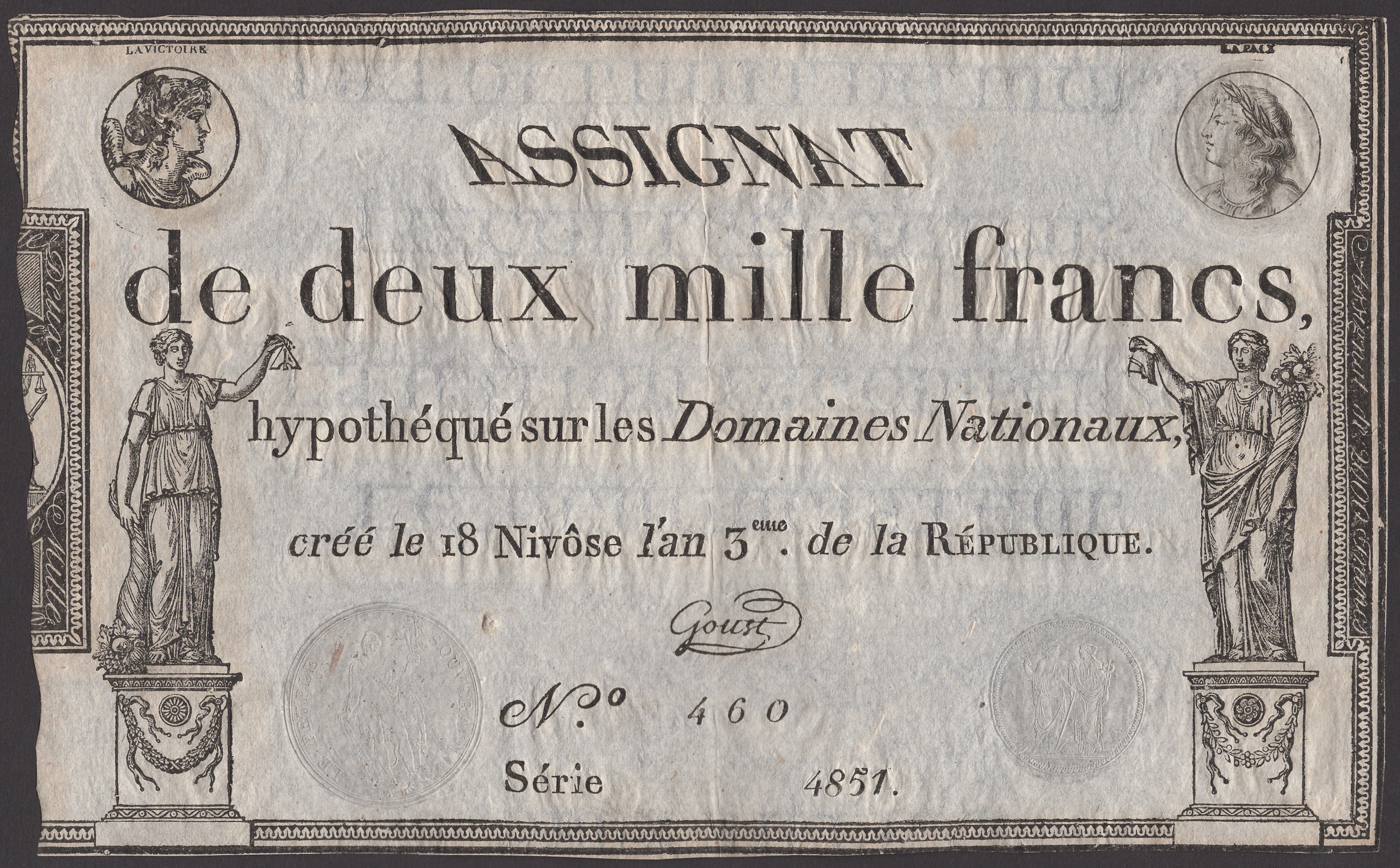 Domaines Nationaux, Assignats, France, a selection comprising 10, 15, 50 (2), 5 Sols, 1792,... - Image 2 of 2