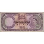 Government of Fiji, Â£5, 1 December 1962, serial number C/2 37908, Richie, Griffiths and...