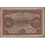 Banco Nacional Ultramarino, St Thomas & Prince, 10 Escudos, 1 January 1921, serial number...