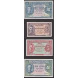 Board of Commissioners of Currency Malaya, 1, 5 and 10 Cents (5), 1 July 1941, Weisberg...