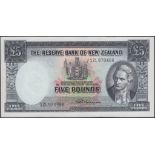 Reserve Bank of New Zealand, Â£5, ND (1967), serial number 12L 970466, Fleming signature,...