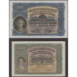 Schweizerische Nationalbank, 5 Francs, 28 March 1952, serial number 54C 088837, 20 Francs,...