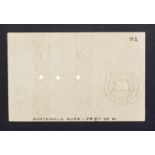 Banco Central de Guatemala, watermarked papers (3) as used on the series of 1926 and 1928,...