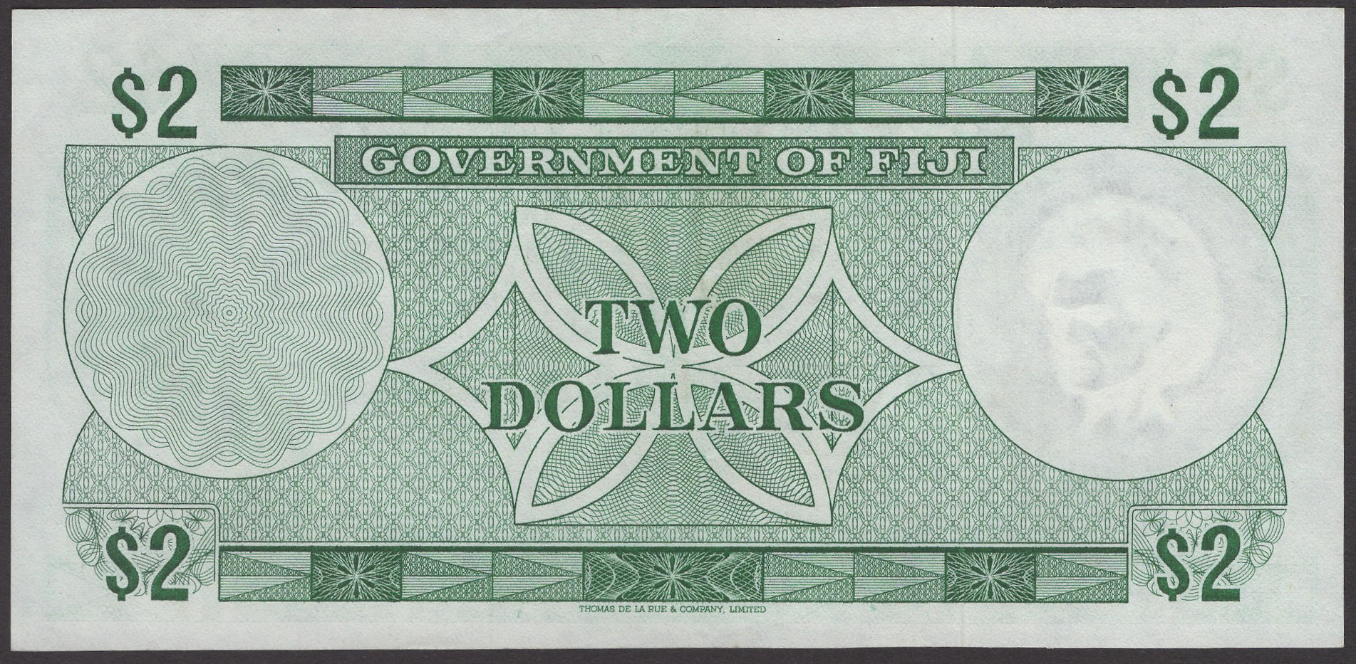 Government of Fiji, 50 Cents, $1, $2 and $5, ND (1971), prefixes A/3, A/3, A/4 and A/1,... - Image 4 of 4