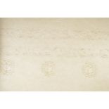 Banco Central de Guatemala, a full sheet of watermarked paper (30) as used on the series of...