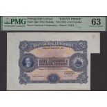 Banco Nacional Ultramarino, Portuguese Guinea (and others), obverse proof for 2 1/2...