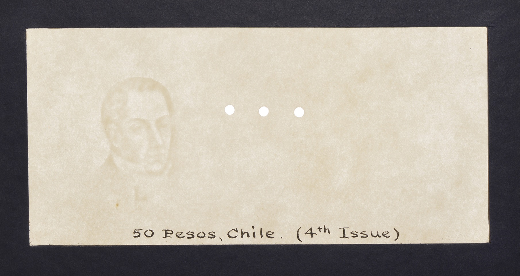Banco Central de Chile, a complete set of watermarked paper for the 5, 10, 20, 50, 100,... - Bild 7 aus 9