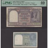 Reserve Bank of India, 10 Rupees, ND (1943), serial number K.78 78095, Deshmukh signature,...